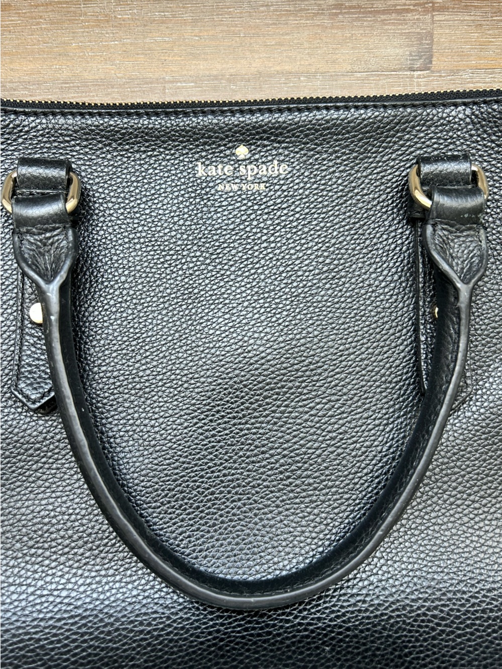 Kate Spade Mulberry Street Leighann in Black Leather / Gold Hardware - Picture 5 of 11